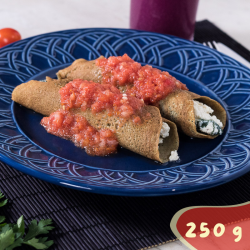 Panqueca integral de ricota, espinafre e castanha do pará ao molho sugo - 250g